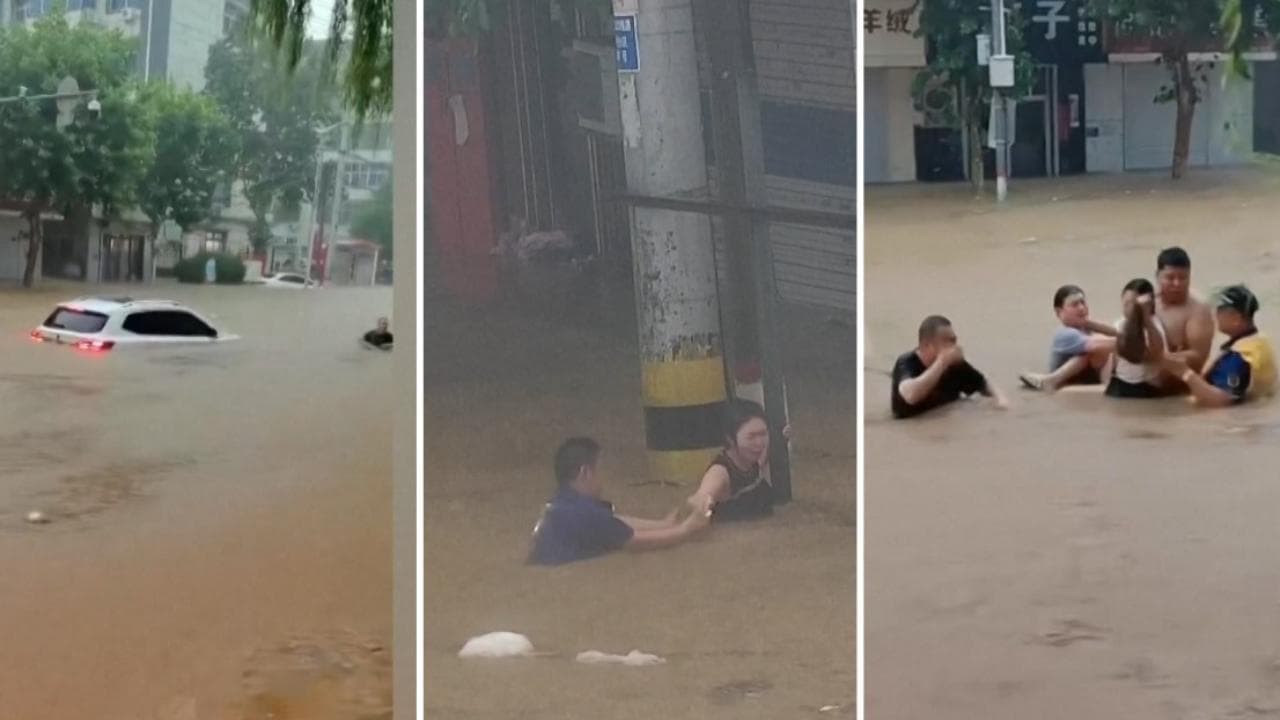Cina, inondazioni a Baoding: i salvataggi in extremis dalla furia delle acque