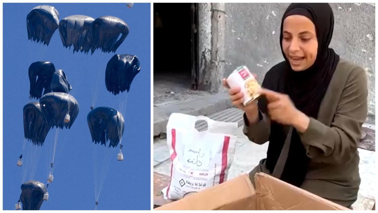 Riso, pasta, tonno nei pacchi paracadutati su Gaza. "Come nutriamo i bambini, con una scatoletta?"