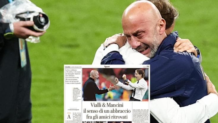 Vialli e Mancini, l’amicizia ritrovata in un abbraccio