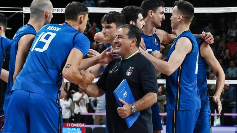 De Giorgi durante un time out&nbsp;

