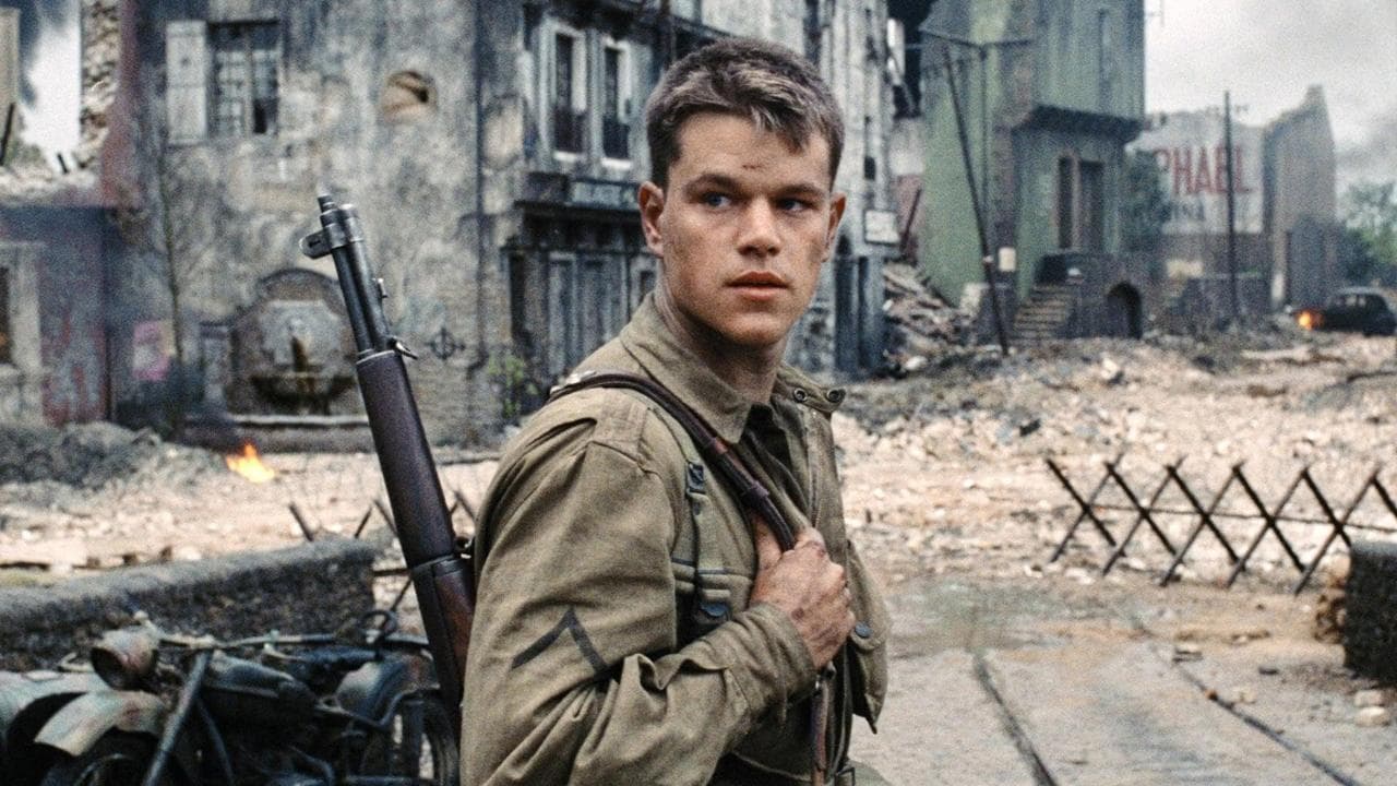 Matt Damon in "Salvate il soldato Ryan"