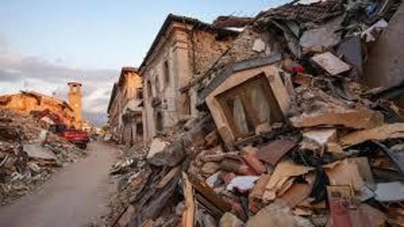 Amatrice in una foto successiva al terremoto del 24 agosto 2016
