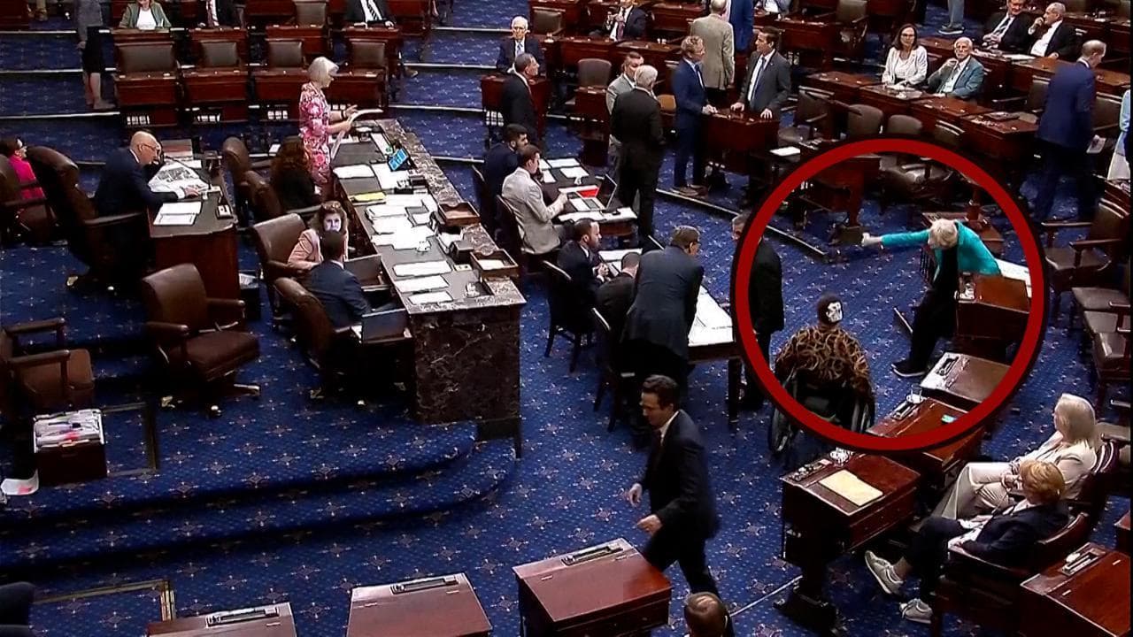 Stati Uniti: Elizabeth Warren cade nell'aula del Senato