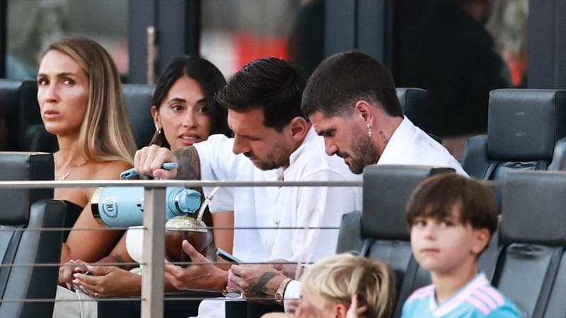 Messi in tribuna a Miami
