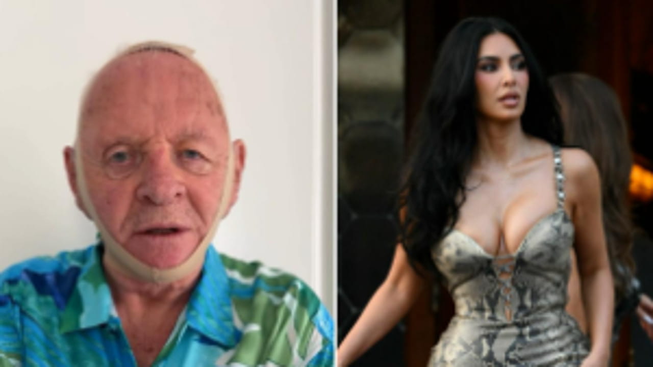 Anthony Hopkins indossa la maschera viso di Kim Kardashian e la invita a cena