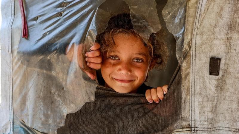 Gaza City, 3 agosto: una bambina palestinese
