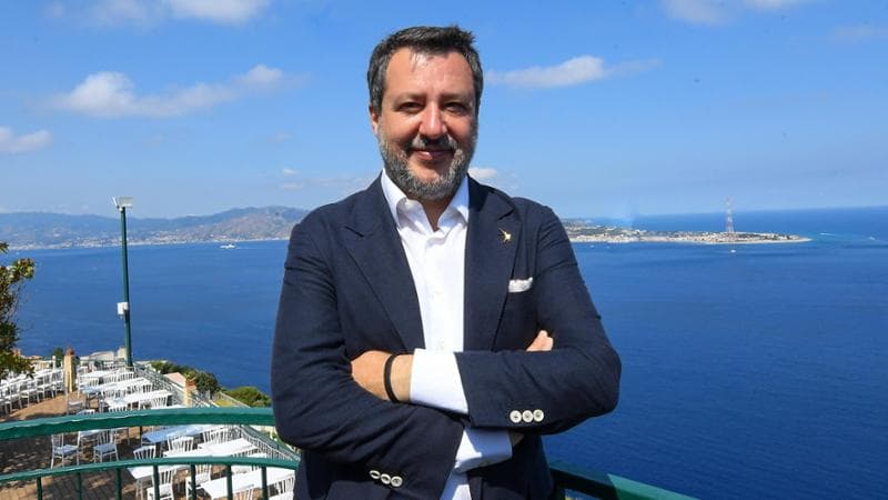 Villa San Giovanni (Reggio Calabria), 7 agosto: Matteo Salvini visita il luogo dove sorgerà il Ponte sullo Stretto