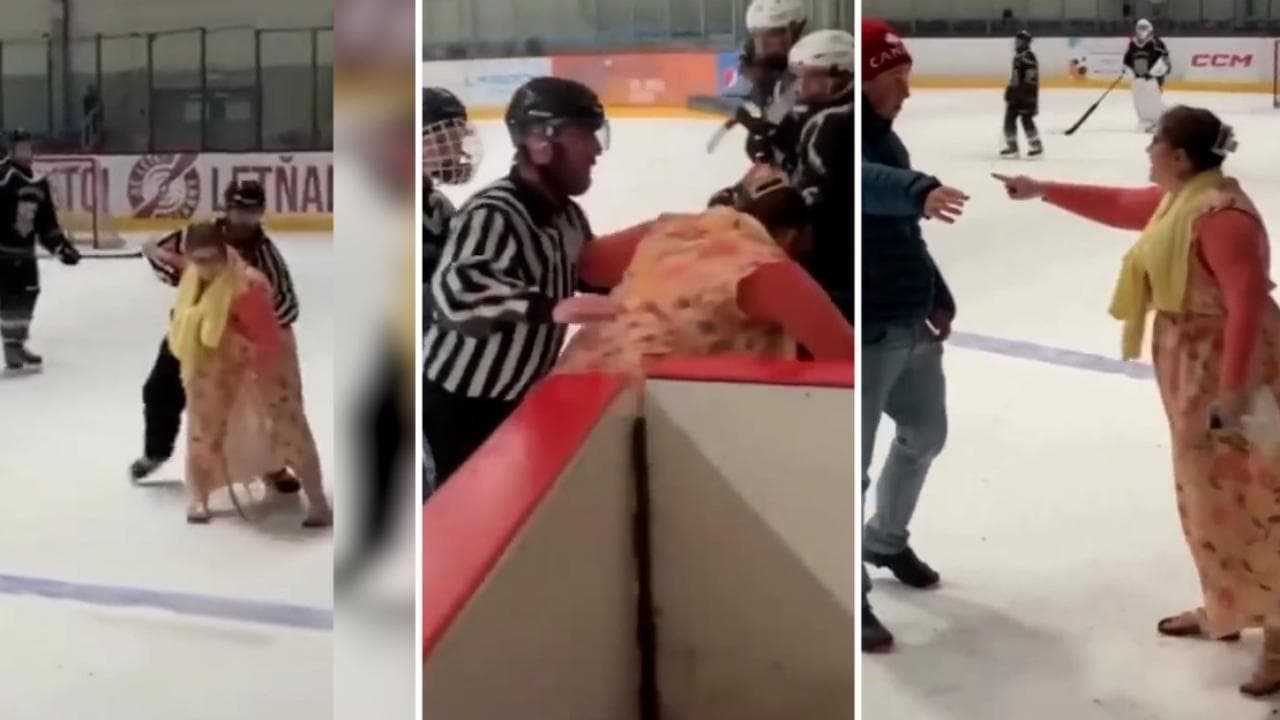 Praga: la squadra di hockey del figlio battuta, la madre entra in pista e insulta tutti