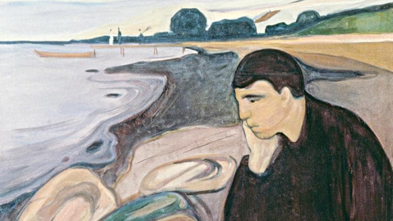 Melancholy (1894-96) oil on canvas by Edvard Munch. (Photo by: Universal History Archive/Universal Images Group via Getty Images)