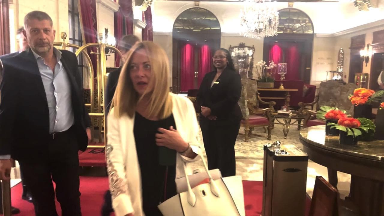 Washington, l'arrivo di Giorgia Meloni per l'incontro Trump-Zelensky