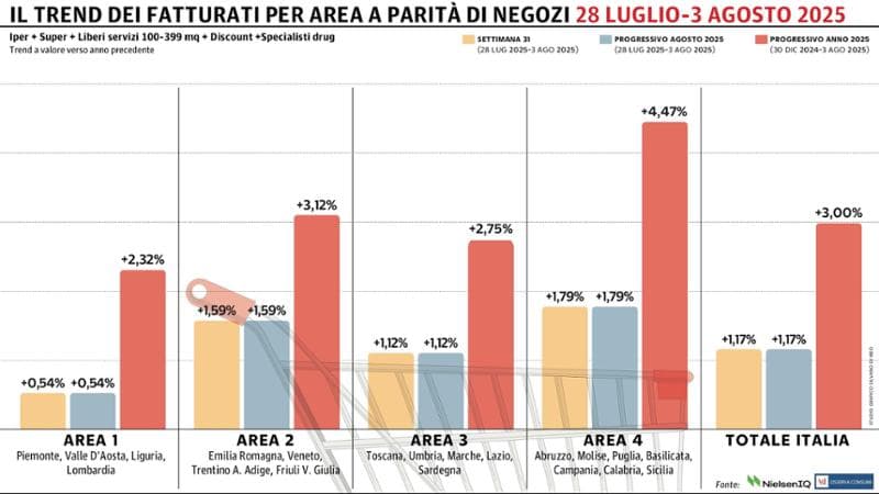 Continua a crescere la Gdo: il Sud registra l’incremento più alto