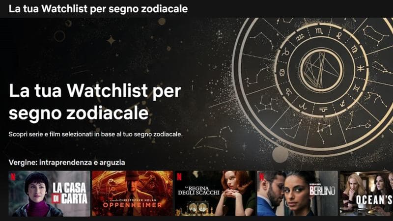 Netflix, c’è una nuova funzione: dimmi di che segno zodiacale sei e ti dirò che serie guardare
