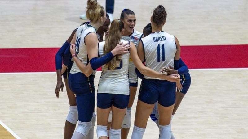 Le azzurre contro Cuba (Fipav)
