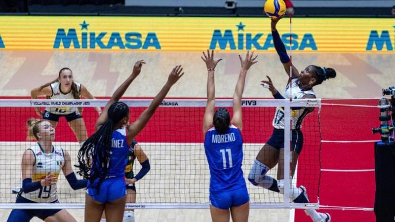 Myriam Sylla in azione contro Cuba (foto Fipav)