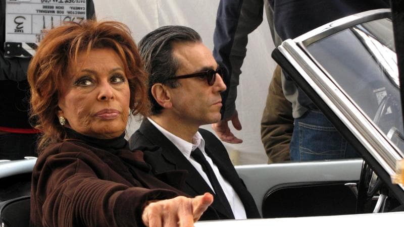 Con Sophia Loren in "Nine"