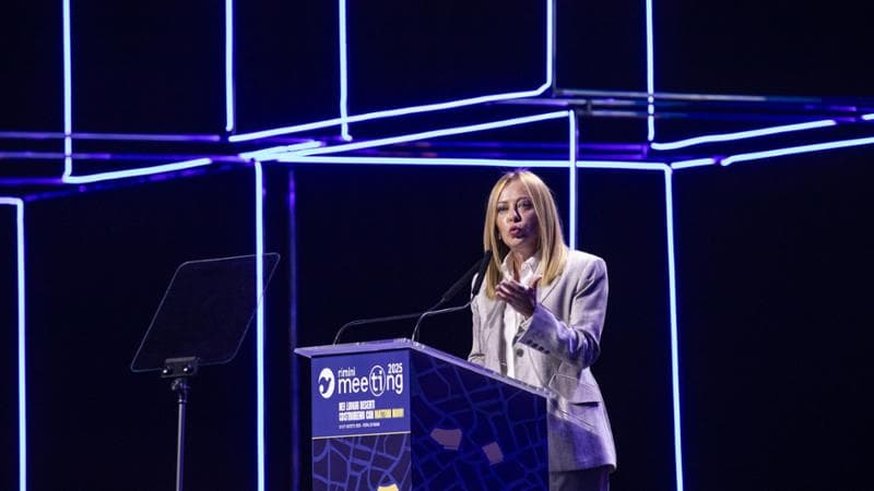 Rimini, il Premier Giorgia Meloni ospite del meeting di Rimini (Rimini - , <credi