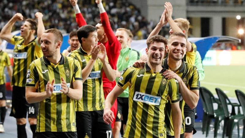 La gioia dei giocatori del Kairat Almaty