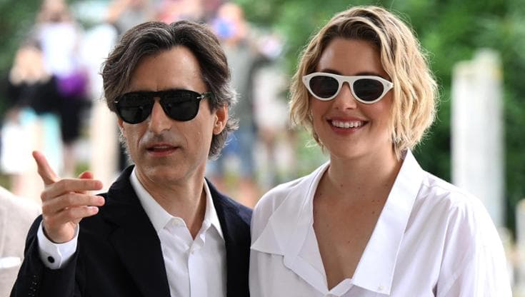 Con la moglie Greta Gerwig