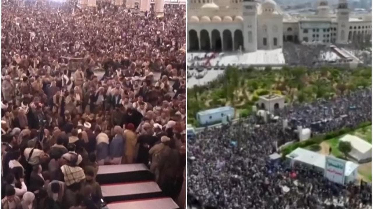 Yemen, funerali di massa del premier e dei ministri Houti uccisi in un attacco israeliano