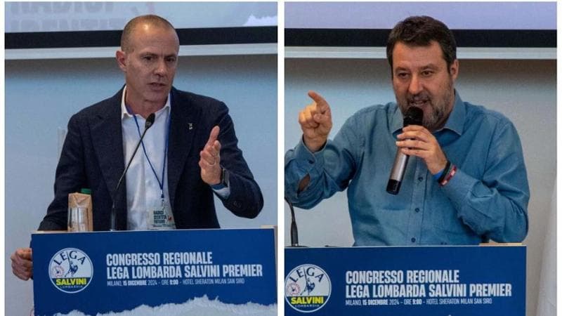 Massimiliano Romeo e Matteo Salvini
