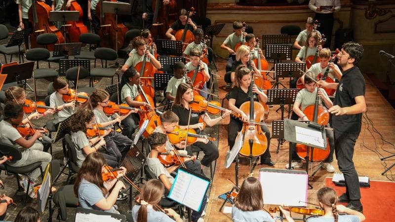 Le prove dell’orchestra CinqueQuarti della rete di scuole piacentine