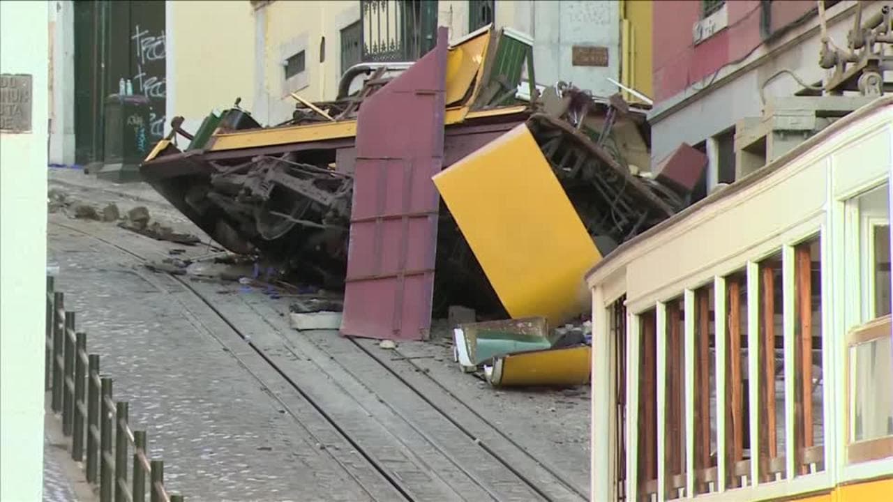 Incidente Lisbona, il giorno dopo il disastro: le immagini della storica funicolare distrutta