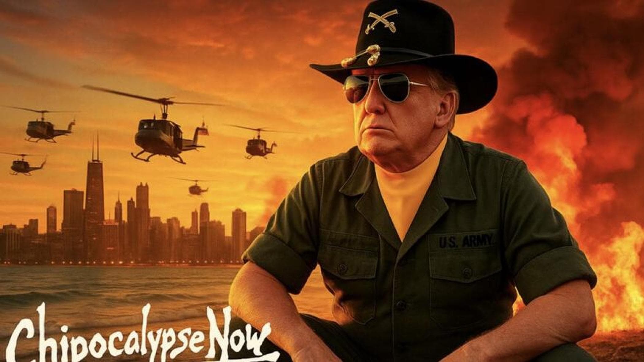 Trump, “Apocalypse Now” versiyonunda Chicago'yu tehdit ediyor: “Sabah sınır dışı etme kokusunu seviyorum”