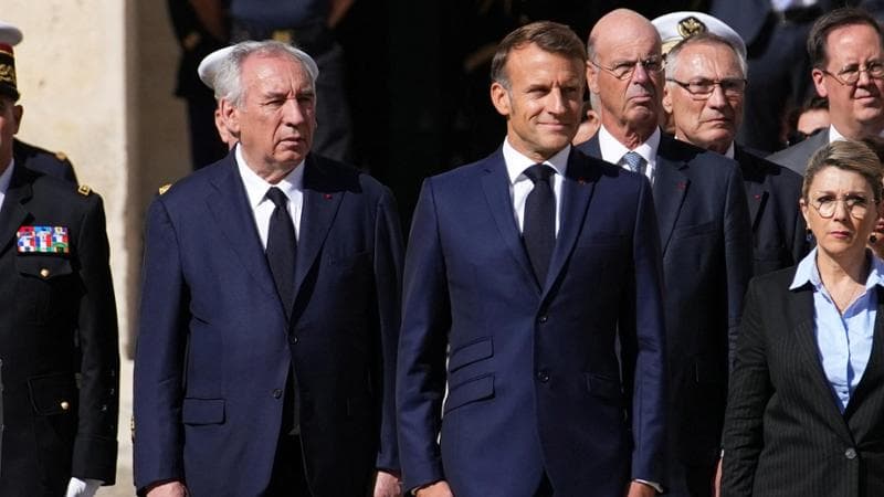 Parigi, 5 settembre: François Bayrou e Emmanuel Macron