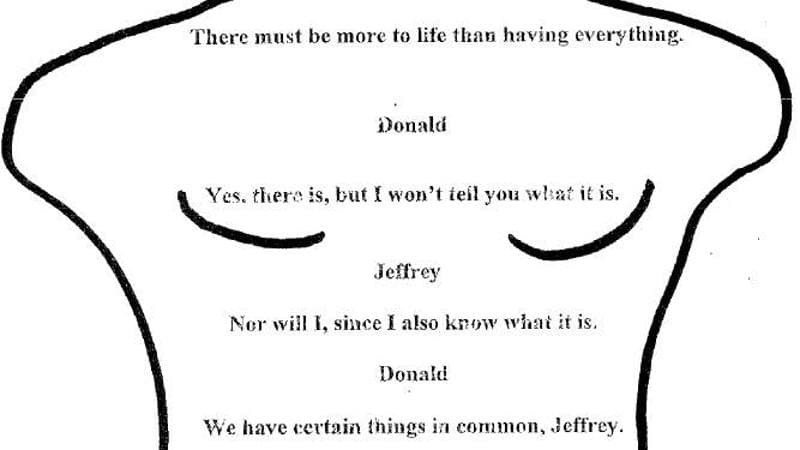Una pagina dell'album degli auguri per i 50 anni di Epstein