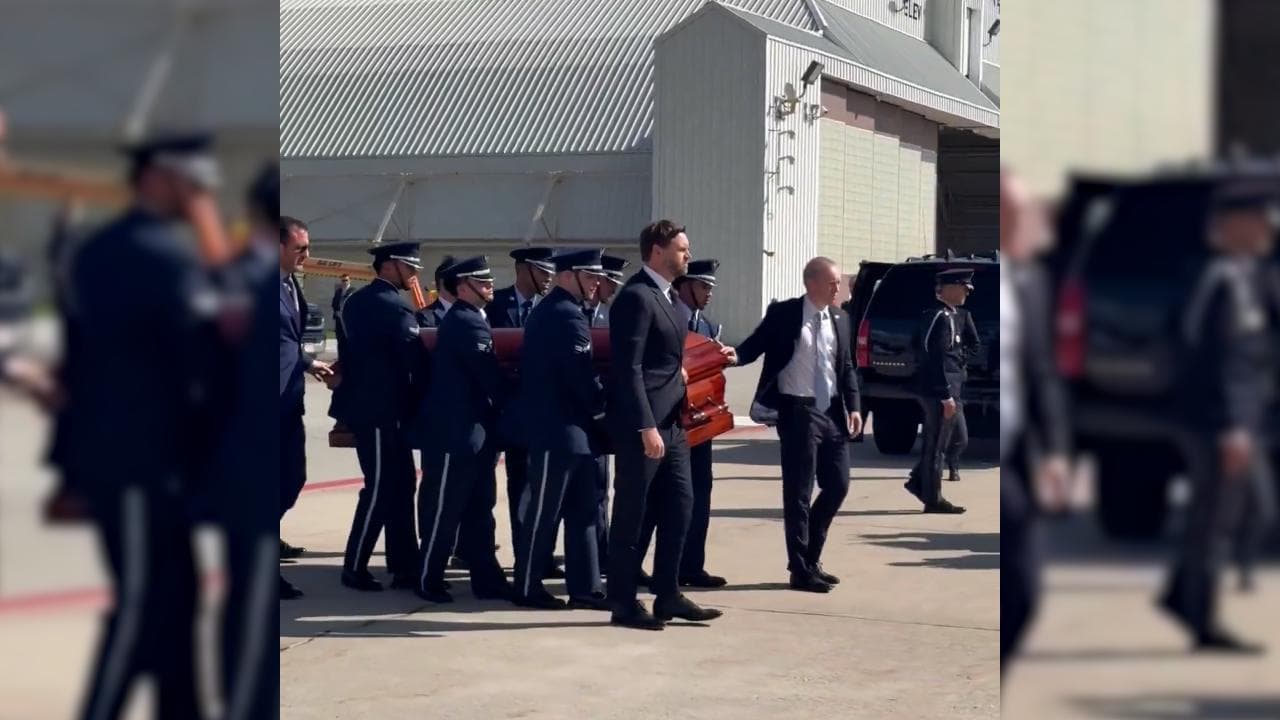 Omicidio Kirk, il vicepresidente Vance accompagna la bara sull'Air Force 2