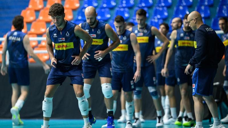 Gli azzurri in allenamento a Manila (foto Enzo Pinelli)