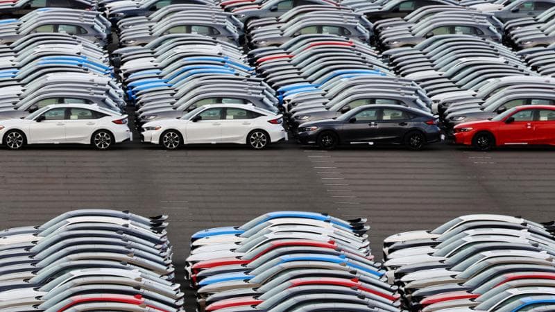 Un deposito di auto Honda

