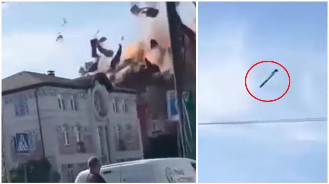 Drone kamikaze russo centra un palazzo a Kharkiv: le immagini dell’impatto devastante