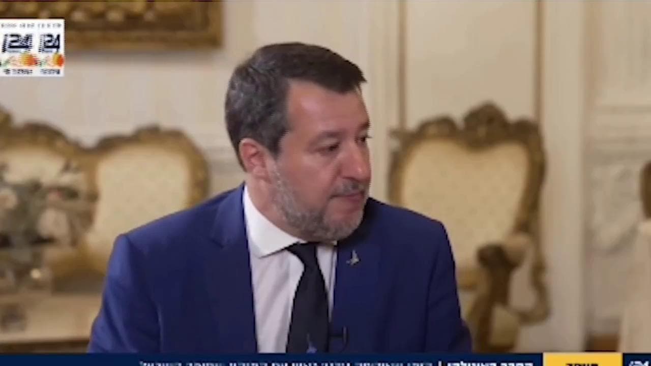 Salvini alla tv israeliana: "Il vostro Paese ha diritto di garantirsi un futuro sereno"