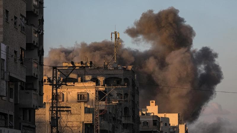 Attacco aereo israeliano sulla città di Gaza