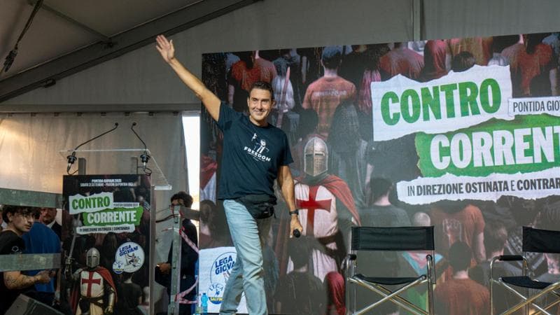 Roberto Vannacci a Pontida
