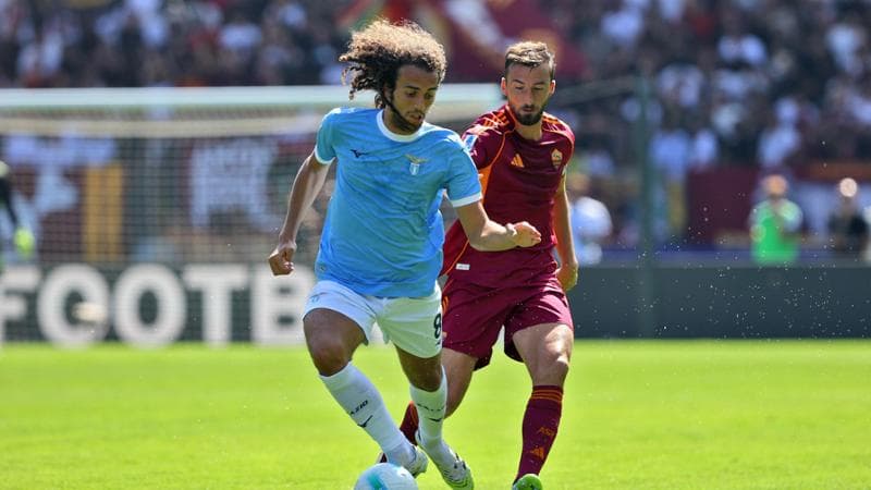 Guendouzi in azione durante Lazio-Roma