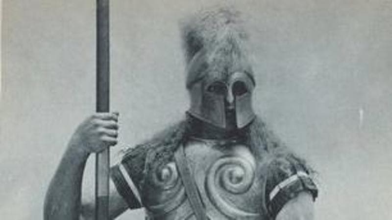 Rappresentazione di un soldato spartano