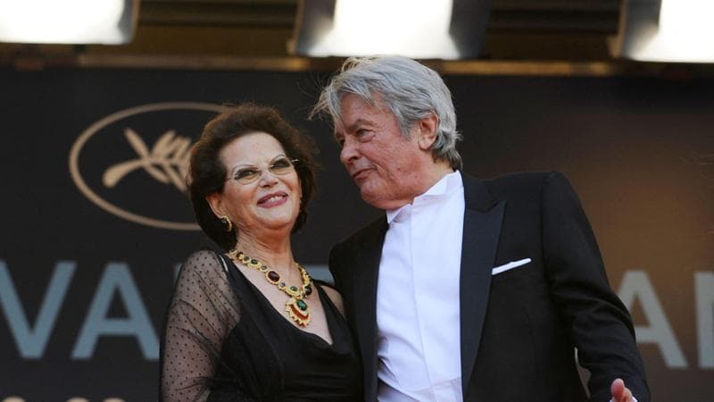 Con Alain Delon