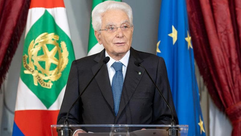 Il presidente della Repubblica Sergio Mattarella
