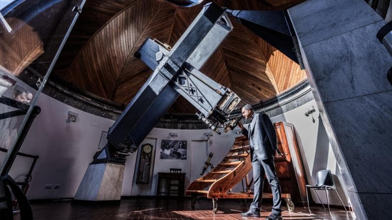 Padre Richard Anthony D’Souza, 47 anni, nell’Osservatorio astronomico di Castel Gandolfo. Luigi Narici
