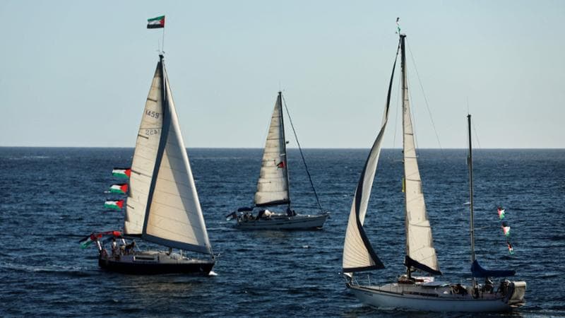 Le imbarcazioni della missione Flotilla
