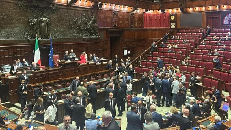 La protesta nell'aula di&nbsp;Montecitorio
