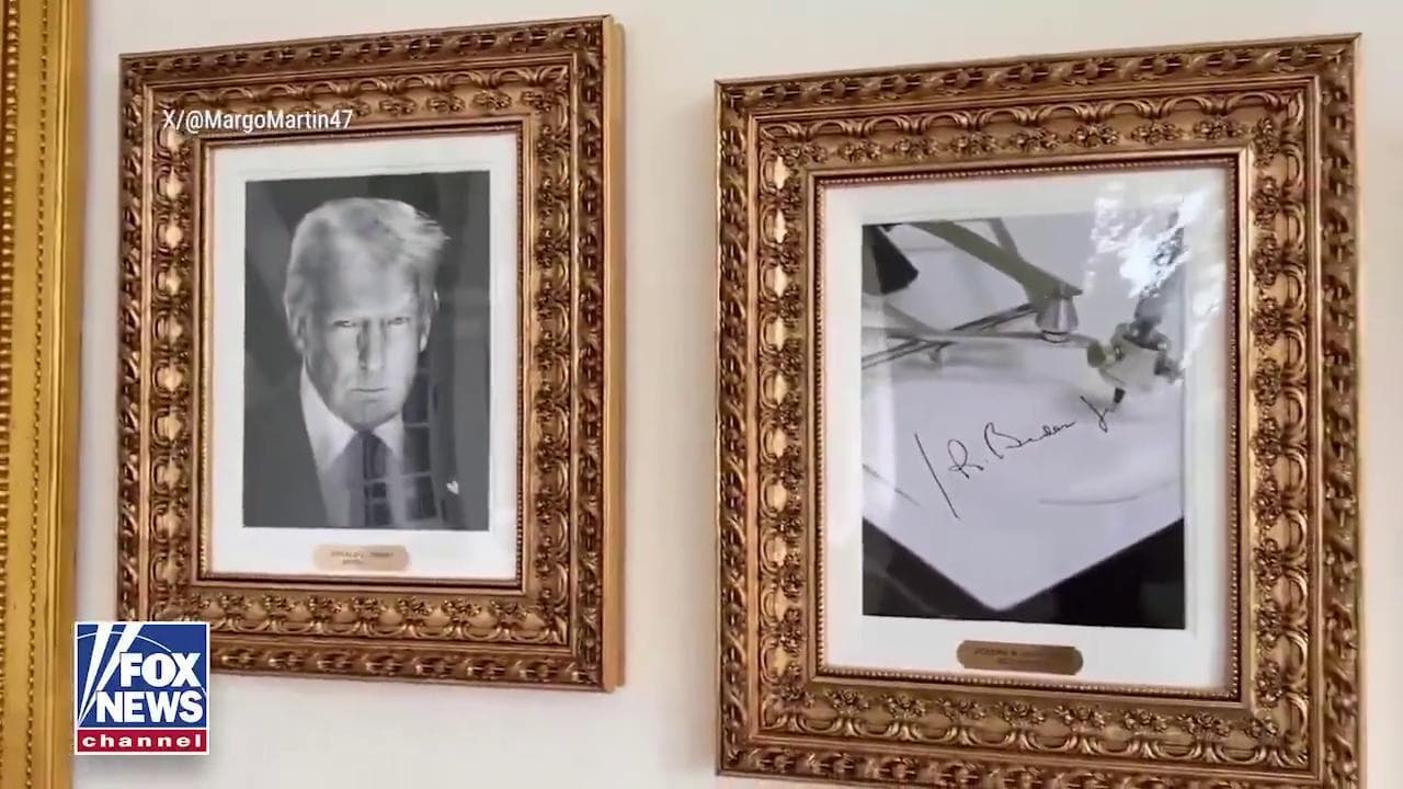 Trump fa sparire il ritratto di Biden dalla 'Walk of fame" presidenziale alla Casa Bianca
