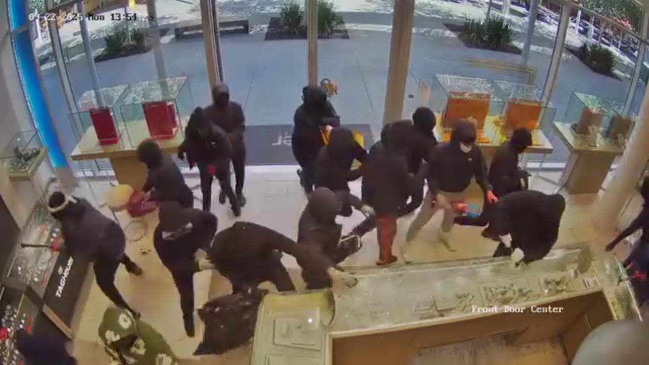 Rapina in California: 20 uomini armati assaltano la gioielleria