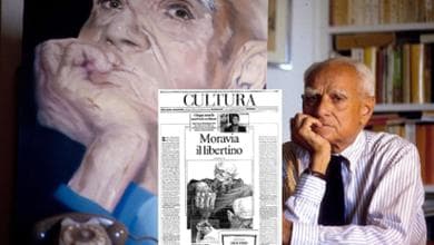 Moravia, morte di un libertino