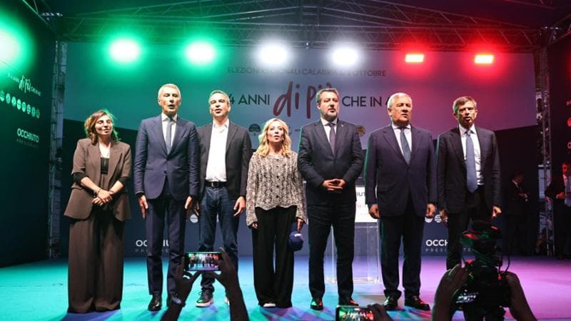 I leader del centrodestra al comizio per Roberto Occhiuto, Lamezia Terme
