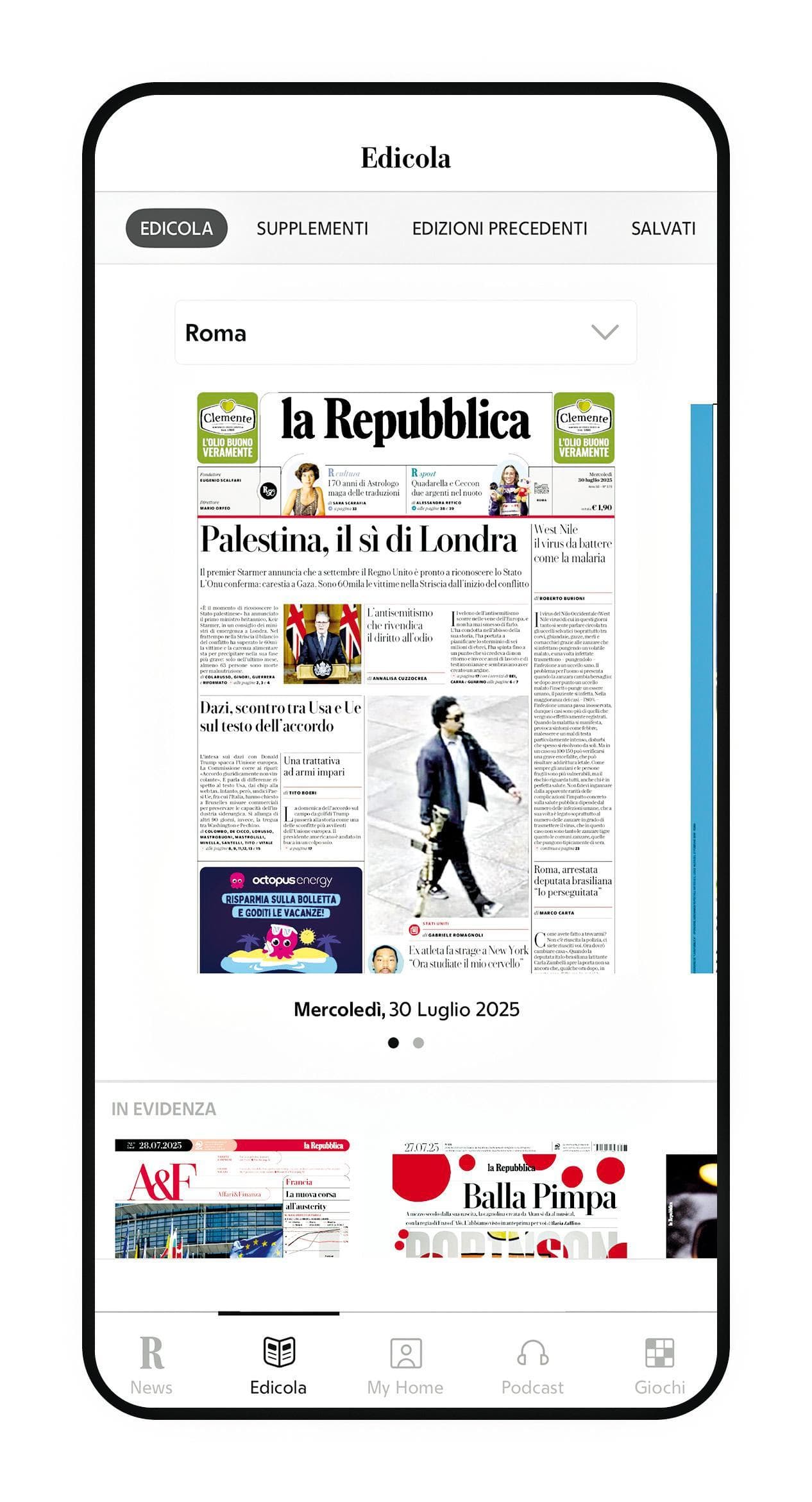 Yeni Repubblica uygulaması, yenilenmiş grafikler ve özelleştirilmiş içerik: Bilgiler daha akıllı