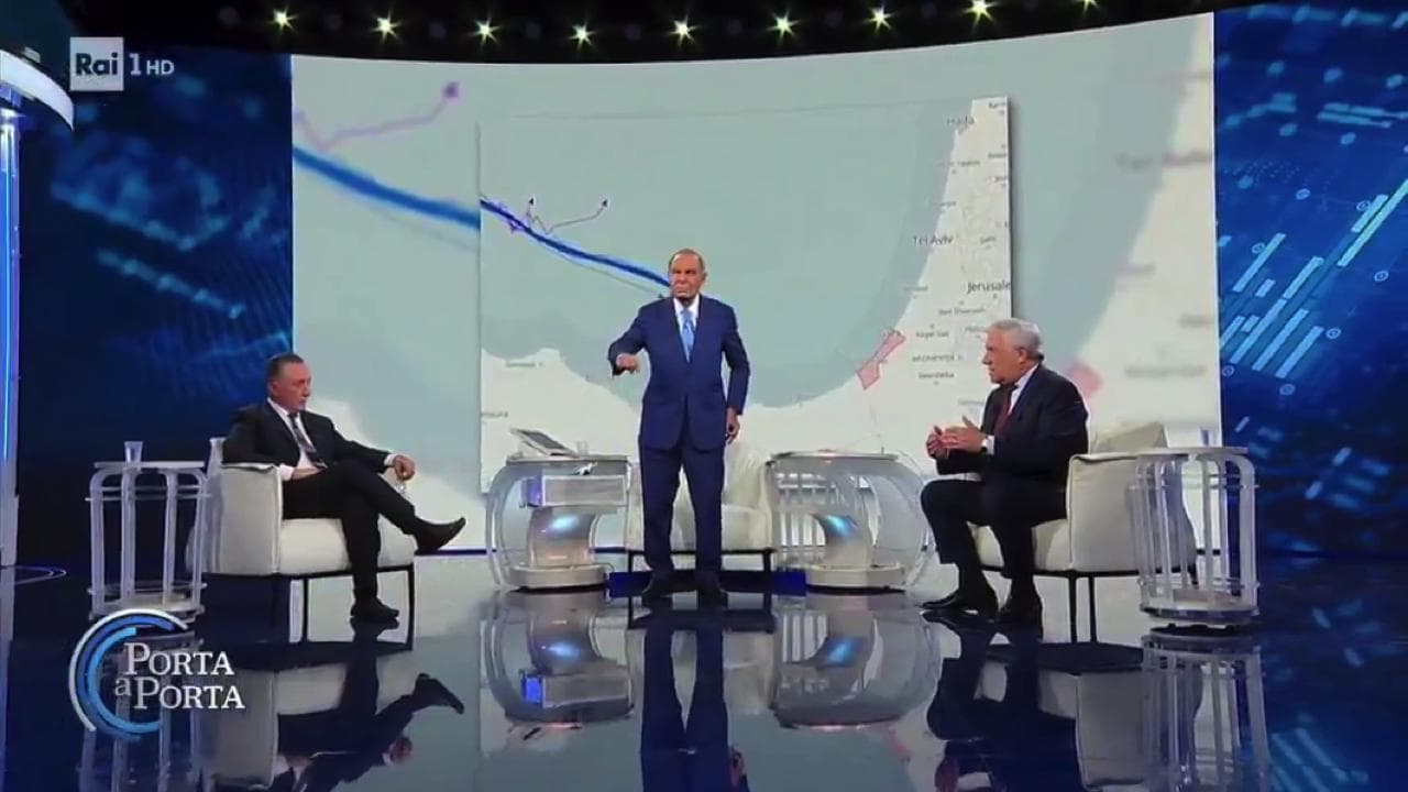 Tajani a Porta a Porta: "Il diritto internazionale è importante ma fino a un certo punto"