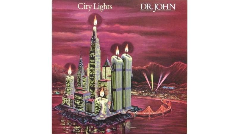La copertina dell’album City Lights (1978) di Dr. John, pseudonimo di Malcolm John Rebennack Jr. (1941-2019)
